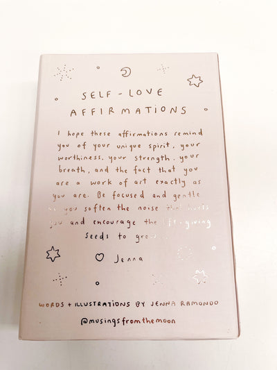 Self-love Affirmation Cards back of box - Feel Better Box