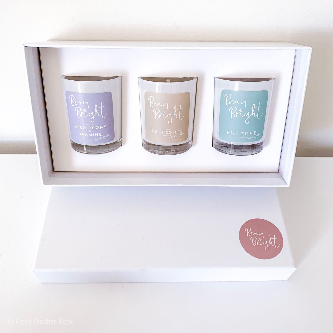 Beau Bright Trio Candles Gift Box - Feel Better Box