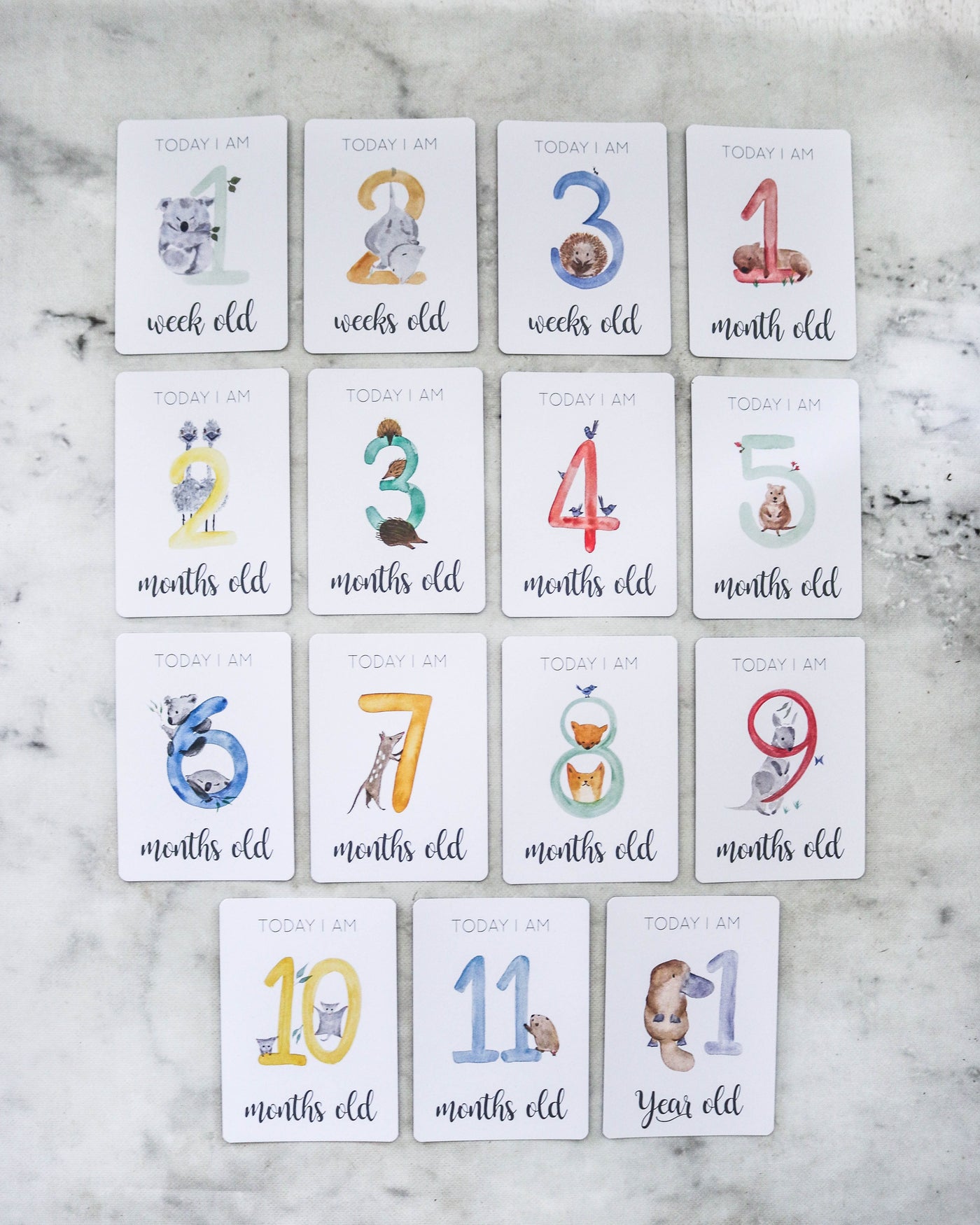 New Baby Milestone Cards